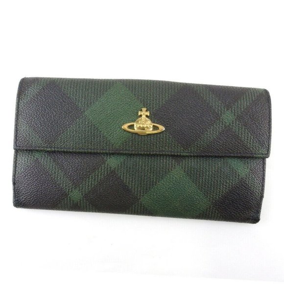 VIVIENNE WESTWOOD Long Wallet Orb PVC x Leather Authentic - Picture 1 of 10